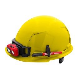 Milwaukee Tool 48-73-1222 Yellow Front Brim Vented Hard Hat with 6pt Ratcheting Suspension - Type 1, Class C