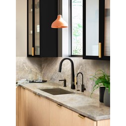 Moen S75005BL Nio Single Handle Pull Down Kitchen Faucet in Matte Black