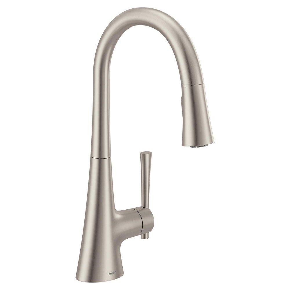 Moen 9126SRS Kurv Single Handle Pull Down Kitchen Faucet in Spot Resist Stainless