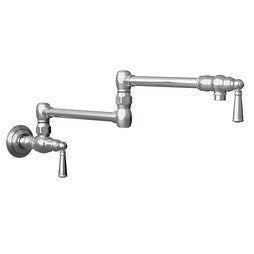 Newport Brass 2470-5503/26 Pot Filler Jacobean Wall Mount 2 Lever ADA Polished Chrome