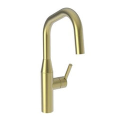 Newport Brass 1400-5113/04 Kitchen Faucet East Square 1 Lever Satin Brass PVD Pull Down Spout Height 10-1/3 Inch 1.8 Gallons per Minute