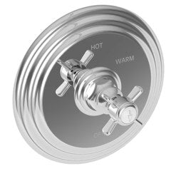 Newport Brass 4-1004BP/26 Pressure Balance Valve Trim Fairfield Round 1 Cross Polished Chrome