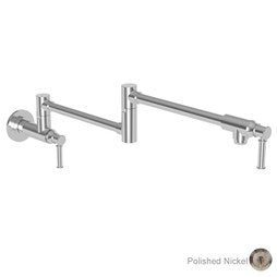 Newport Brass 2940-5503/15 Pot Filler Taft Wall Mount 2 Lever ADA Polished Nickel