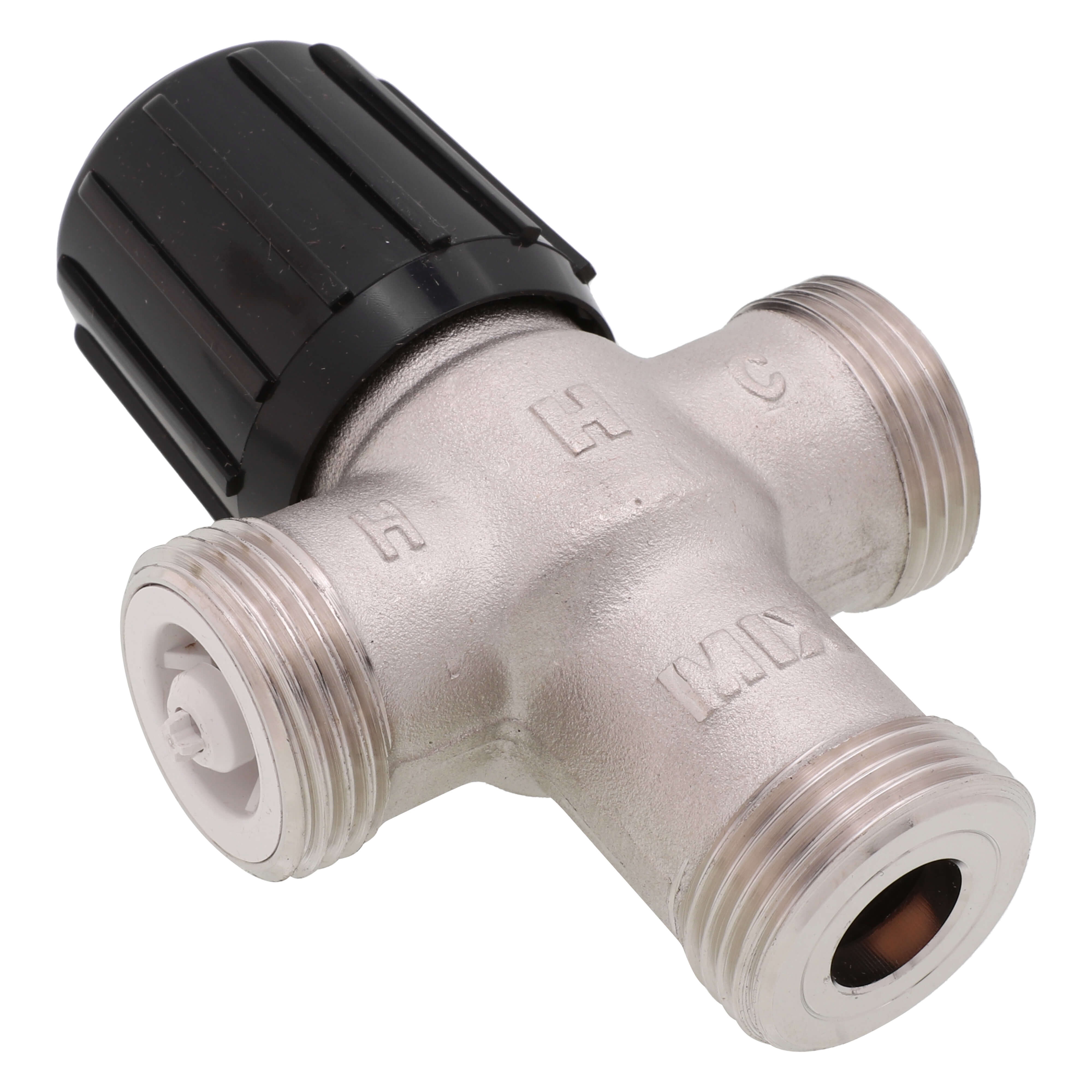 Resideo AM100C1070-USTGLF Mixing Valve AM-1 with Temperature Gauge 1/2 Inch Lead Free Union 150 Pounds per Square Inch 70-120 Degrees Fahrenheit