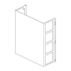 Samsung WBB-9M Wind Baffle Rear Galvanized Painted 27.75 x 10 x 42 Inch for AQX36VFUAGM/CV