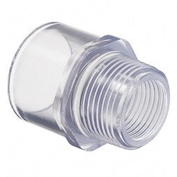 Spears 436-015L Adapter 1-1/2 Inch Clear PVC MIPT x Socket Schedule 40