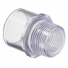 Spears 436-015L Adapter 1-1/2 Inch Clear PVC MIPT x Socket Schedule 40