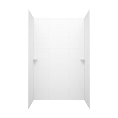 Swan TSMK963662.010 Shower Wall Kit Traditional Subway Tile Glue Up 36 x 62 x 96 Inch White