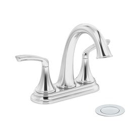 Symmons SLC5512PP Lavatory Faucet Elm Centerset 4 Inch 2-Lever ADA Polished Chrome 1.0GPM