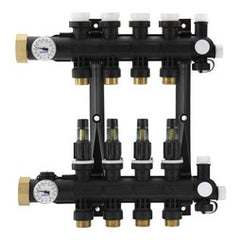 Uponor A2670301 Manifold Assembly EP Heating with Flow Meter 3 Loop 14 x 11-3/5 x 2-7/10 Inch Plastic