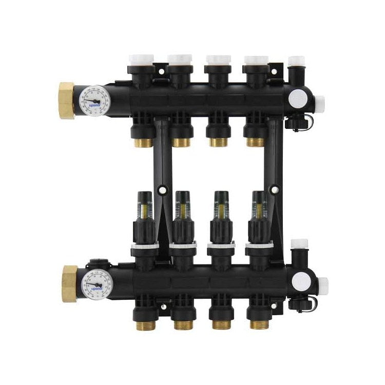 Uponor A2670301 Manifold Assembly EP Heating with Flow Meter 3 Loop 14 x 11-3/5 x 2-7/10 Inch Plastic