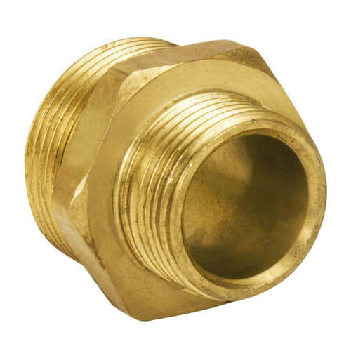 Uponor A4143225 Straight Adapter Threaded Brass R32 Male x R25 Male