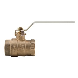 Watts Regulator LFFBV-41/4 Ball Valve Lead Free Brass 1/4 Inch Threaded 2 Piece Lever PTFE 0555118