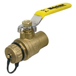 Webstone 50313W Ball Valve Lead Free Brass 3/4 SweatxHose Full Port