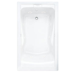 American Standard 2771068C.020 Evolution 60 x 36 in. Air Bath Drop-In Bathtub Reversible Drain in White