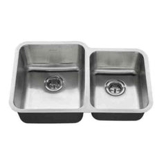 American Standard 22DB.6332283S.075 Colony® 33 x 22 Stainless Steel 3-Hole Top Mount Double-Bowl ADA Kitchen Sink