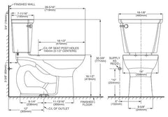 American Standard 3517F101.222 Toilet Bowl Power 12 Inch