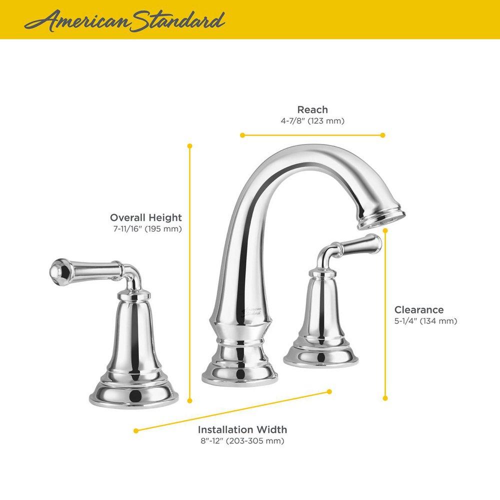 American Standard 7052807.295 Delancey Two Handle Widespread Bathroom Sink Faucet in Brushed Nickel