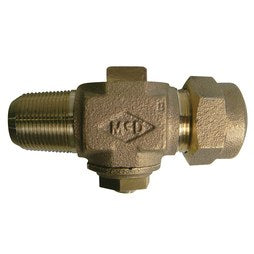 AY McDonald 74701Q-1 Corporation Stop Plug Style 1 Inch Lead Free Brass CC x CTS Q 5182-074