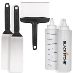 Blackstone 5230 Grilling Kit Tool Includes 2 Squeeze Bottle Scraper 2 Spatulas Stainless Steel Plastic