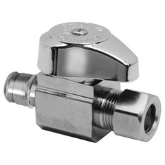 BrassCraft G2CEPX04XC 1/2 Cold Expansion PEX x 1/4 OD Compression 1/4 Turn Straight Valve