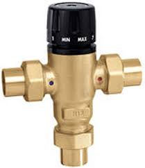 Caleffi 521419A MixCal 3-way Mixing Valve 1/2 Sweat w/ Temp Gauge