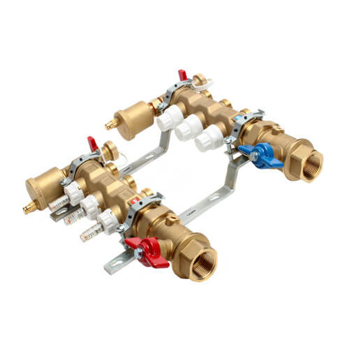 Caleffi 6686C5S1A TwistFlow Radiant Manifold Assembly 1 (3 Outlets)