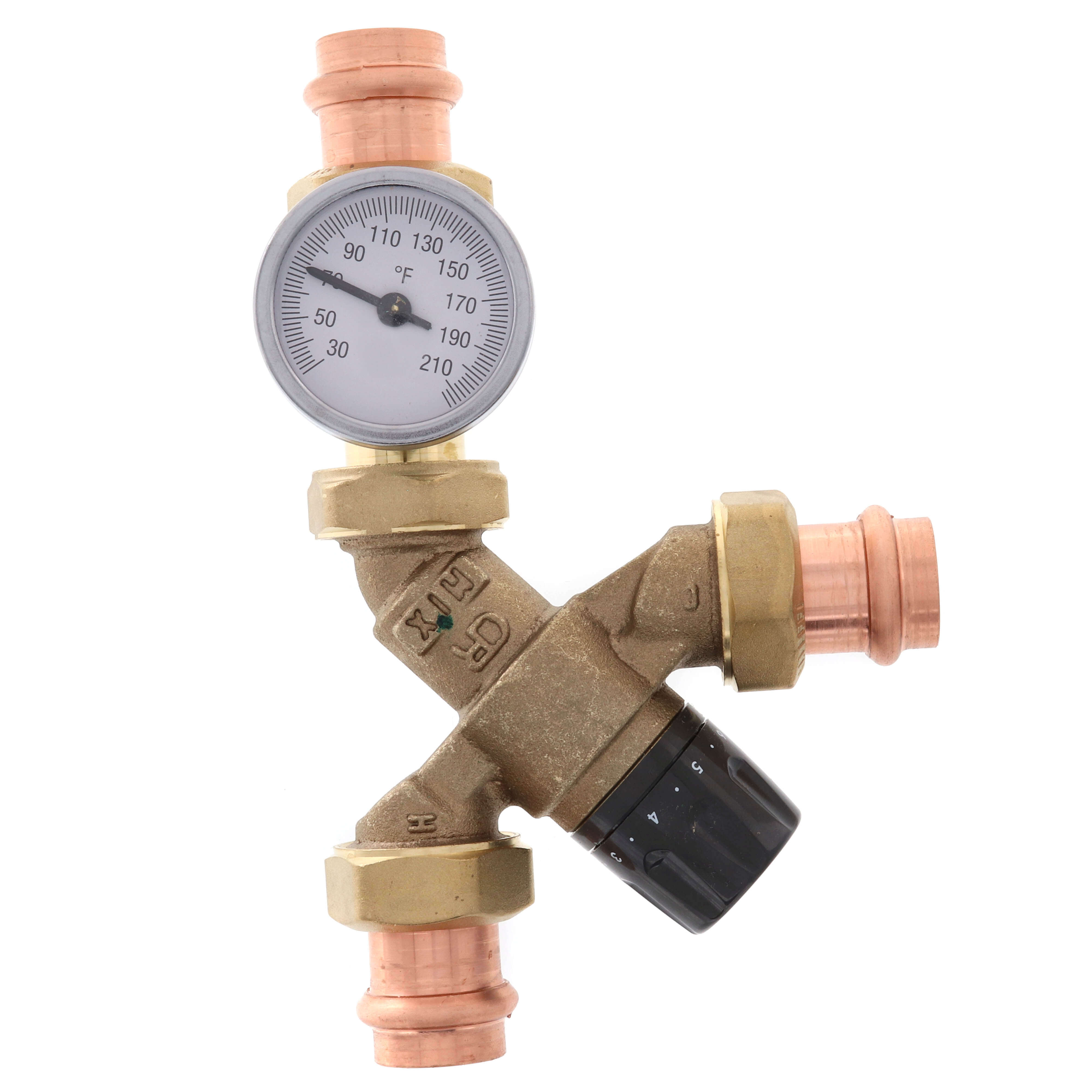 Caleffi 520516A AngleMix 3-Way Mixing Valve 3/4 Press