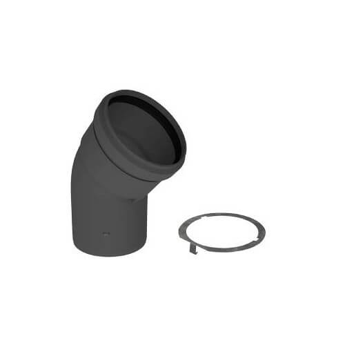 DuraVent 2PPS-E45BC 2 PolyPro 45 Black UV Resistant Elbow w LB2