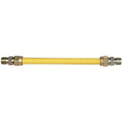 Dormont 30C-3141-36 Flexible Connector Supr-Safe 30C Gas 1/2 x 3/4 x 36 Inch Stainless Steel MIP Yellow