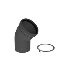 DuraVent 4PPS-E45BC 4 PolyPro 45 Black UV Resistant Elbow w/ LB2