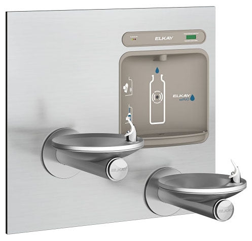 Elkay LZWSEDFPBM117K Bottle Filling Station with Bi-Level Integral SwirlFlo Fountain Filtered Non-Refrigerated Stainless