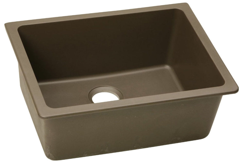 Elkay ELGU2522MC0 Quartz Classic 24-5/8 x 18-1/2 x 9-1/2 Single Bowl Undermount Sink Mocha