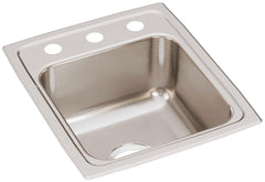 Elkay LR15173 Lustertone Classic Stainless Steel Drop-In Sink 15 x 17-1/2 x 7-5/8