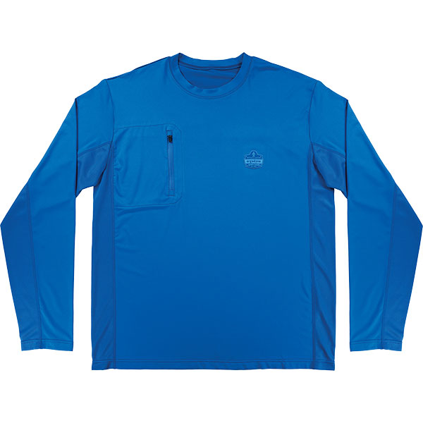 Ergodyne 12157 Chill-Its Cooling Long Sleeve Sun Shirt With UV Protection Blue 3X-Large