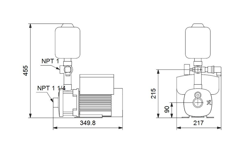 Grundfos 98548116 CMBE 5-62 2 HP Booster Pump 35 GPM at 40-60 PSI