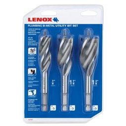 Lenox 14787 Bit Kit 3 Piece Plumbers Utility Bi-Metal