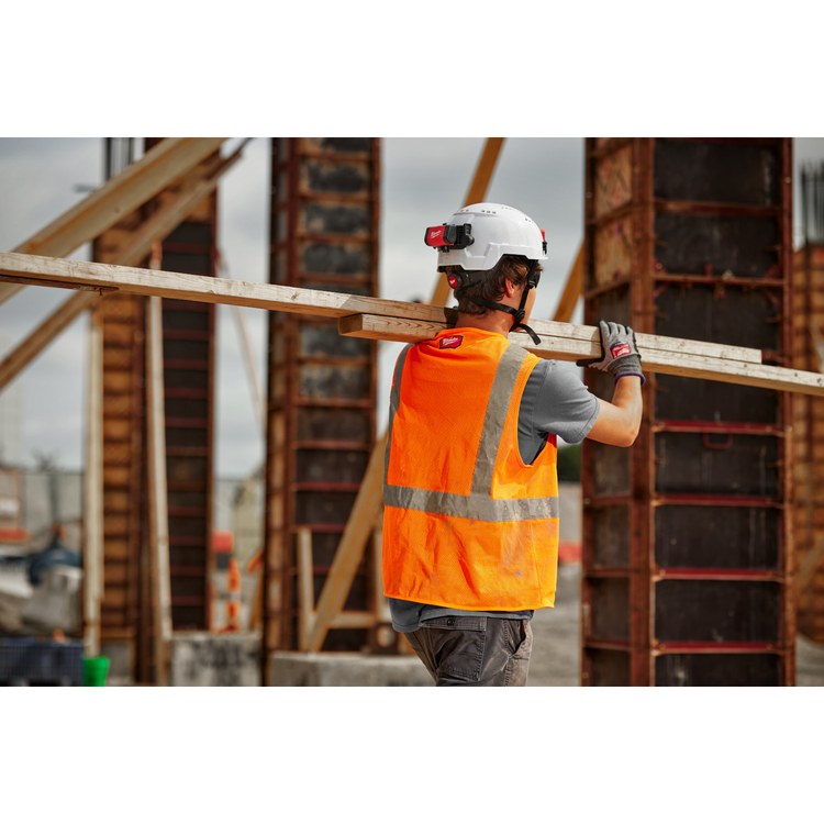 Milwaukee Tool 48-73-2246 Class 2 High Visibility Orange Mesh One Pocket Safety Vest - L/XL