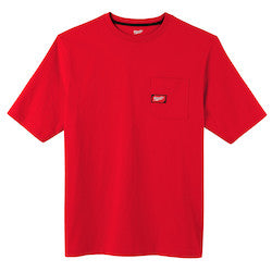 Milwaukee 601R-3X Heavy Duty Pocket T-Shirt - Short Sleeve - Red 3X