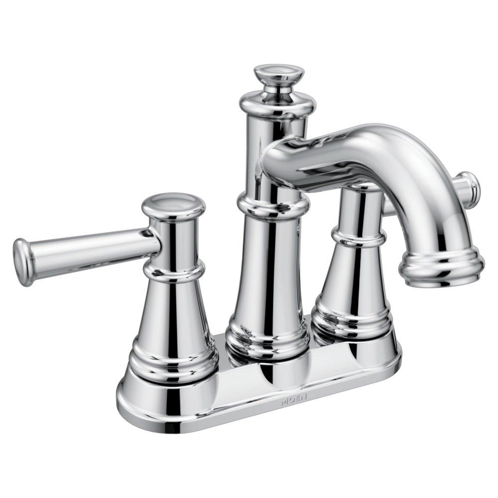 Moen 6401 Belfield Two Handle Centerset Bathroom Sink Faucet in Chrome