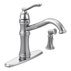 Moen 7245C Belfield Single Handle Kitchen Faucet with Side Spray