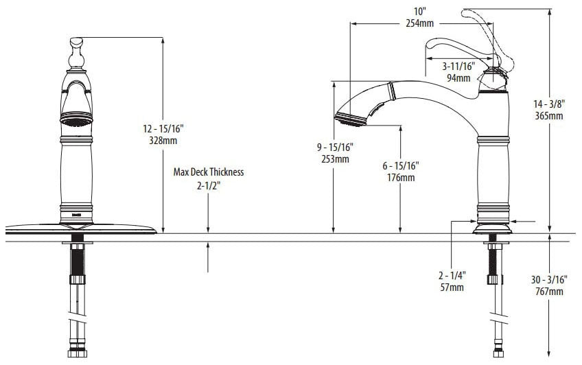 Moen 7295ORB Oil Rubbed Bronze One-Handle Pullout Kitchen Faucet