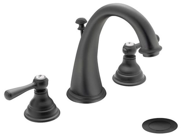 Moen T6125WR Kingsley Two Handle Widespread Bathroom Sink Faucet in Wrought Iron