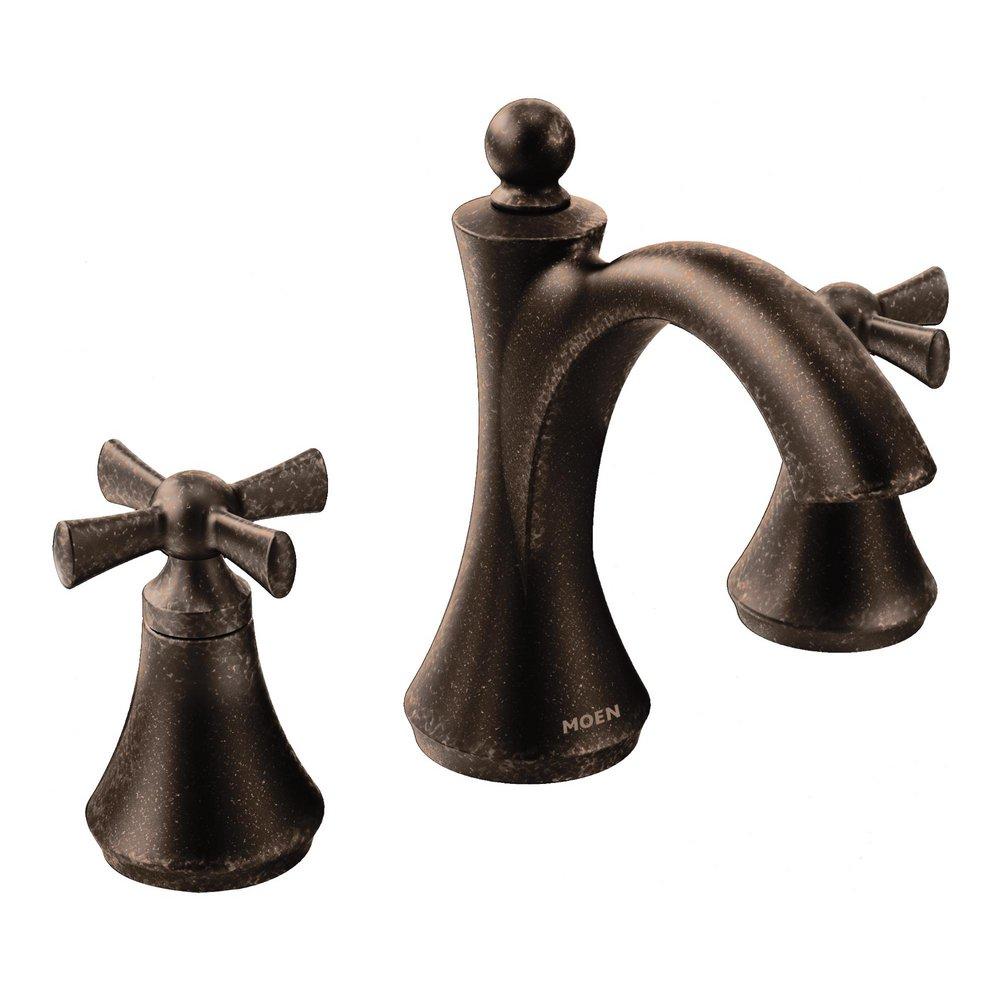 Moen T4524ORB Wynford Two Handle Widespread Bathroom Sink Faucet in Oil Rubbed Bronze