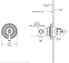 Moen T4311 Moen Kingsley 1-Handle Transfer Valve Trim Kit in Chrome (Valve Not Included)