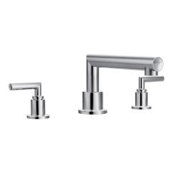 Moen TS93003 Arris 2-Handle Deck-Mount High-Arc Roman Tub Faucet Trim Kit in Chrome (Valve Sold Separately)