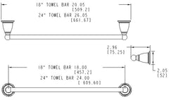 Moen YB2224ORB Brantford 24 Towel Bar Oil Rubbed Bronze