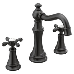 Moen TS42114BL Weymouth Two Handle Widespread Bathroom Sink Faucet in Matte Black