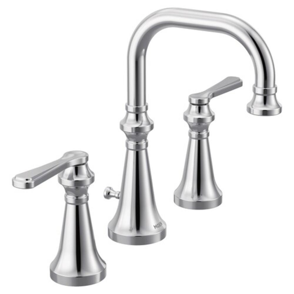 Moen TS44102 Colinet Two Handle Widespread Bathroom Sink Faucet in Chrome