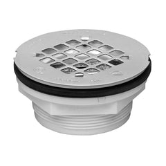 Oatey 42077 2 in. Threaded Plastic White Shower Drain